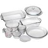 15-Piece Glass Bakeware Set - Dishwasher Oven Microwave & Freezer Safe
