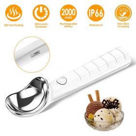 45 Seconds Fast Warm Electric Ice Cream Scoop, Self-Heating Rechargeable Ice Cream Spoon Non-Stick Smooth Round Scoops