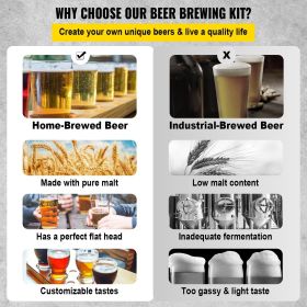 Electric Brewing System, 9.2 Gal/35 L Brewing Pot, All-in-One Home Beer Brewer with Pump, Mash Boil Device with Panel