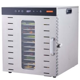 Food Dehydrator Machine, 10 Stainless Steel Trays, 1000W Electric Food Dryer with Digital Adjustable Timer & Temperature for Jerky, Herb, Meat, B