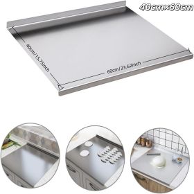 XXL cooked meat baking tray, double-sided cutting board, stainless steel rolling plate, breakfast tray, suitable for fruits, vegetables, meats (size: Z-Shape 40cm×60cm)